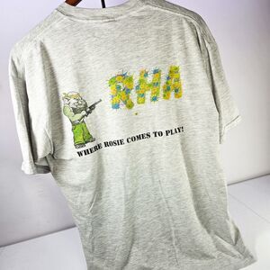 Vintage 90s Rosie Elephant Sports Graphic T-Shirt Gray Jerzees Large